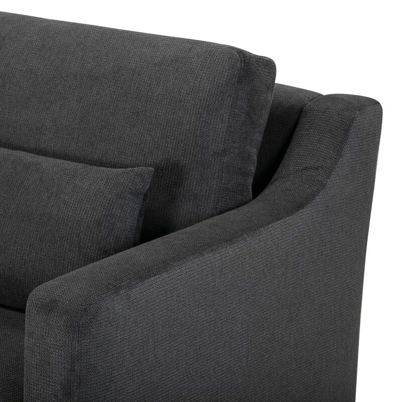 The Rhys Sofa - Soft Textured Greyed Green image number 3